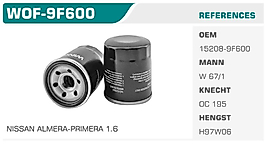 YAĞ FİLTRESİ NISSAN ALMERA-PRIMERA 1.6