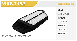 HAVA FİLTRESİ CHEVROLET SPARL YM 16V
