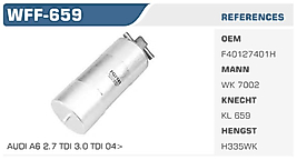 YAKIT FİLTRESİ AUDI A6 2.7 TDI 3.0 TDI 04