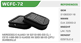 POLEN FİLTRESİ MERCEDES E KLAAS ( W S210) (95-03) CL (  C215 ) (99-06) S KLASSE (W 220) 98-05 ÇİFTLİ  (KARBONLU)