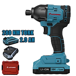 CATPOWER 4222-SET AKÜLÜ TORKLU VİDALAMA Li-ion (MAKİNE) KÖMÜRSÜZ 20V +( 2.0 ah AKÜ 2 ADET)+(Hızlı Şarj Cihazı)