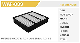 HAVA FİLTRESİ MITSUBISHI COLT IV 1.3 - LANCER IV-V 1.3-1.6