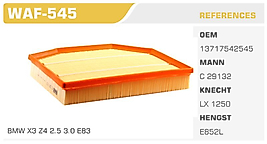 HAVA FİLTRESİ BMW X3 Z4 2.5 3.0 E83