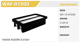 HAVA FİLTRESİ HONDA ACCORD 2.0 03> - PICANTO 0,4  1.1 CRDİ