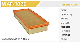 HAVA FİLTRESİ ALFA ROMEO 147-156 GT