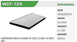 POLEN FİLTRESİ MERCEDES MB C-KLASSE (W 203 / C 203 / S 203 )  00>