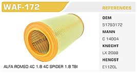HAVA FİLTRESİ ALFA ROMEO 4C 1.8 4C SPIDER 1.8 TBI