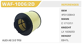 HAVA FİLTRESİ AUDI A6 3.0 TFSI