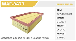 HAVA FİLTRESİ MERCEDES A CLASS (W176) B KLASSE (W246