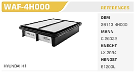 HAVA FİLTRESİ  HYUNDAI H1