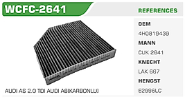 POLEN FİLTRESİ AUDI A6 2.0 TDI AUDI A8(KARBONLU)
