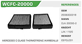 POLEN FİLTRESİ  MERCEDES C CLASS THERMOTRONIC (KARBONLU)