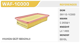 HAVA FİLTRESİ HYUNDAI GEZT (BENZINLI)