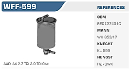 YAKIT FİLTRESİ  AUDI A4 2.7 TDI 3.0 TDI 04>