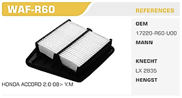 HAVA FİLTRESİ HONDA ACCORD 2.0 08> Y.M