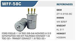 YAKIT FİLTRESİ FORD FOCUS I 1.8 TDCI (98-04) MONDEO III 2.0  DI/TD/TDI/TDCI (00-07) TOURNEO CONNECT 1.8  TDCI 02> TRANSIT CONNECT 1.8 TDCI 02>