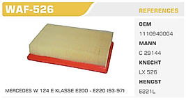 HAVA FİLTRESİ MERCEDES W 124 E KLASSE E200 - E220 (93-97)