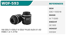 YAĞ FİLTRESİ VW GOLF V GOLF VI GOLF PLUS AUDI A1-A3  FABIA 1.2-1.4 FSI