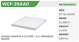 POLEN FİLTRESİ HYUNDAI SANTAFE III 2,2 CRDİ - 2,4, GRANDEUR,  SONATA -  KIA MAGENTIS 2.0-2.7 V6