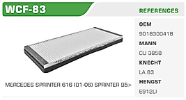 POLEN FİLTRESİ VW LT 28-35 2.0,2.3 TD 96-01 LT 28-46 SDI-TDI  VOLT 96-06 MERCEDES SPRINTER 616 (01-06) SPRINTER 95>-