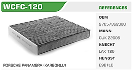 POLEN FİLTRESİ PORSCHE PANAMERA (KARBONLU) MERCEDES G CLASS (KARBONLU)