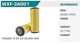 YAĞ FİLTRESİ HYUNDAI  İX 55 3.0 V6 CRDI 4WD