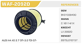HAVA FİLTRESİ  AUDI A4 A5 2.7 DTI-3.0 TDI 07