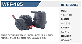 YAKIT FİLTRESİ FORD GFORD FIESTA FUSION - FOCUS 1.4 TDCI  FUSION PLUS 1.4 TDCI 02> ALAXY II 00>