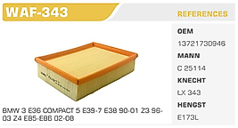 HAVA FİLTRESİ BMW 3 E36 COMPACT 5 E39-7 E38 90-01 Z3 96 03 Z4 E85-E86 02-08