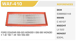HAVA FİLTRESİ FORD COUGAR (99-02) MONDEI I (96-96) MONDEI  II 1.6İ 16V 1.8İ 16V (96-00)
