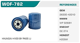 YAĞ FİLTRESİ HYUNDAI H100 BY PASS LI  KIA SORENTO 2.5 CRDI BONGO Y.M  MITSUBISHI L 300 BY-PASS LI