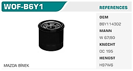 YAĞ FİLTRESİ MAZDA BİNEK