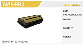 HAVA FİLTRESİ HONDA INTEGRA 90-00