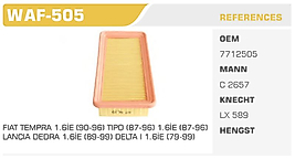 HAVA FİLTRESİ FIAT TEMPRA 1.6İE (90-96) TIPO (87-96) 1.6İE (87-96)  LANCIA DEDRA 1.6İE (89-99) DELTA I 1.6İE (79-99)