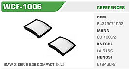 POLEN FİLTRESİ BMW 3 SERİE E36 COMPACT  İKİLİ