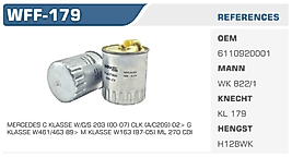YAKIT FİLTRESİ MERCEDES C KLASSE W/C/S 203 (00-07) CLK (A/C209) 02> G  KLASSE W461/463 89> M KLASSE W163 (97-05) ML 270 CDI