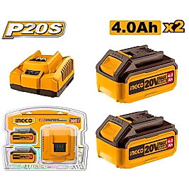 INGCO FBCPK1424E Li-ion Akü ve Şarj Cihazı Seti 20V 4.AH