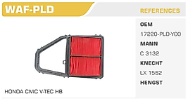 HAVA FİLTRESİ HONDA CIVIC V-TEC HB