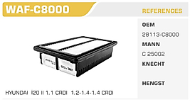 HAVA FİLTRESİ HYUNDAI  İ20 II 1.1 CRDI  1.2-1.4-1.4 CRDI