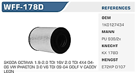 YAKIT FİLTRESİ SKODA OCTAVIA 1.9-2.0 TDI 16V 2.0 TDI 4X4 04 06 VW PHAETON 3.0 V6 TDI 09-04 GOLF V CADDY  LEON