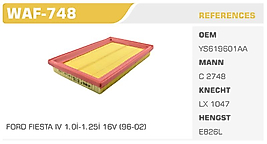 HAVA FİLTRESİ FORD FIESTA IV 1.0İ-1.25İ 16V (96-02)