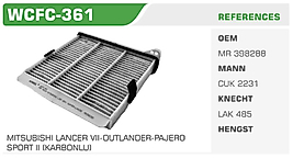 POLEN FİLTRESİ MITSUBISHI LANCER VII-OUTLANDER-PAJERO  SPORT II (KARBONLU)