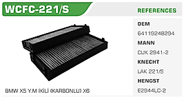 POLEN FİLTRESİ BMW X5 Y.M İKİLİ (KARBONLU) X6