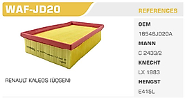 HAVA FİLTRESİ NISSAN QASHGAI