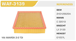 HAVA FİLTRESİ VW AMAROK 2.0 TDI