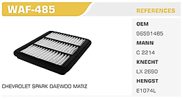 HAVA FİLTRESİ CHEVROLET SPARK DAEWOO MATIZ