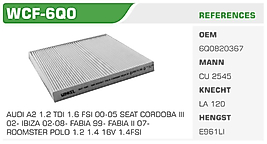 AUDI A2 1.2 TDI 1.6 FSI 00-05 SEAT CORDOBA III  02- IBIZA 02-08- FABIA 99- FABIA II 07-  ROOMSTER POLO 1.2 1.4 16V 1.4FSI