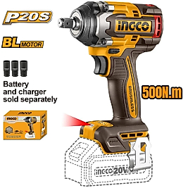 INGCO CIWLI20501 Kömürsüz Akülü Somun Sıkma 1/2'' 20V 2.0Ah