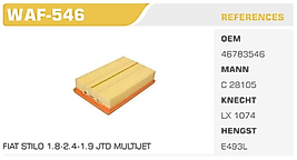 HAVA FİLTRESİ FIAT STLO 1,8 - 2,4 - 1,9 JTD