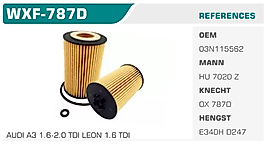 YAĞ FİLTRESİ AUDI A3 1.6-2.0 TDI LEON 1.6 TDI